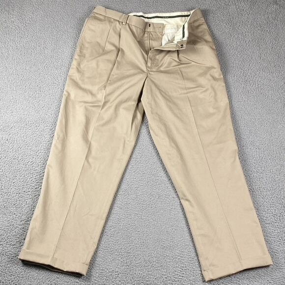 L.L. Bean Natural Fit Chino Pants Men's Size 35x30 Beige Formal Causal - Picture 1 of 8